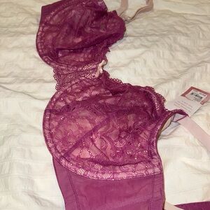 Cacique 40DDD pinky purple unlined bra